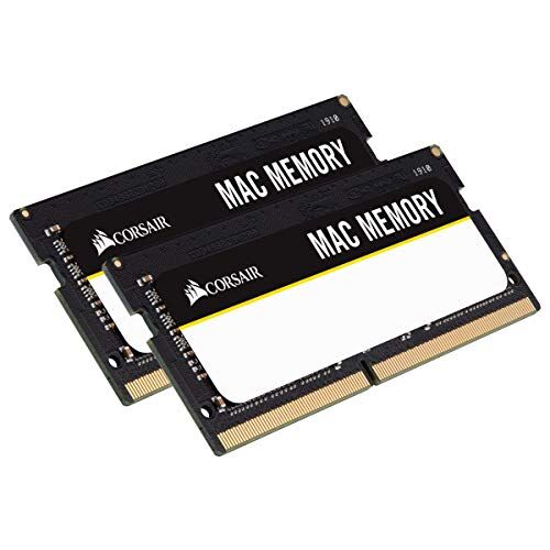 Corsair Mac Memory SODIMM 16GB (2x8GB) DDR4 2666MHz CL18 Memoria per Sistemi Mac, Qualificata Apple , Nero