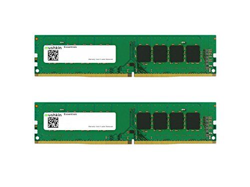 Mushkin Essentials – DDR4 Desktop DRAM – 64 GB (2 x 32 GB) UDIMM Memory Kit – 3200 MHz (PC4-25600) CL-22 – 288 pin 1,2 V PC RAM – Dual-Channel – Bassa tensione – (MES4U320NF32GX2)