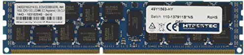 Hypertec 49Y1563-HY Modulo di memoria RAM RDIMM da 16 GB a bassa potenza, Dual Rank, PC3-10600R, equivalente IBM