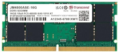 Transcend 16Go JM DDR5 4800 SO-DIMM 1Rx8