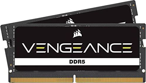 Corsair VENGEANCE SODIMM DDR5 RAM 64GB (2x32GB) 4800MHz CL40 Intel XMP Compatibile iCUE Memoria per Computer Nero (CMSX64GX5M2A4800C40)