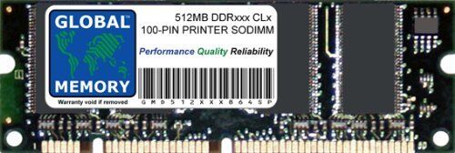 GLOBAL MEMORY 512MB 100-PIN DDR SODIMM Memoria RAM per STAMPANTI (P/N A0743432, Q2628A, Q7720A, KYOCERA-512-S, 13N1526)