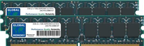 GLOBAL MEMORY 2GB (2 x 1GB) DDR2 800MHz PC2-6400 240-PIN ECC DIMM (UDIMM) MEMORIA RAM KIT PER SERVERS/WORKSTATIONS/SCHEDE MADRE