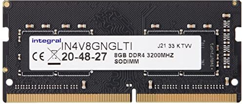 Integral Memoria SODIMM PC4-21333 per laptop/notebook DDR4 da 8 GB a 3200 MHz (o 2933 MHz, 2666 MHz e 2400 MHz)