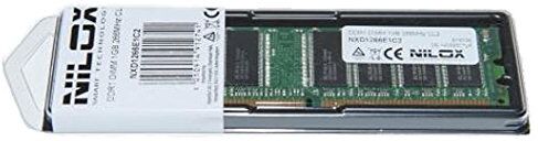 Nilox NXD1266E1C2 Memoria RAM DDR1 DIMM da 1 GB, 266MHz, CL2, Verde