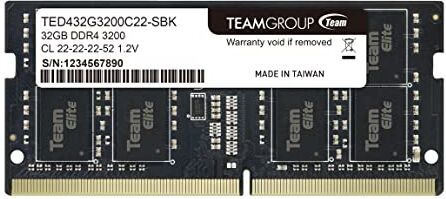 TEAMGROUP MEMORIA TE SODIMM DDR4 3200 32GB C22 ELITE