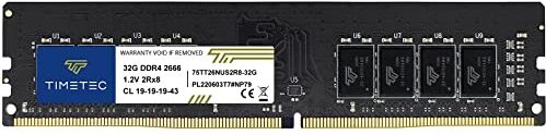 Timetec 32GB DDR4 2666MHz PC4-21300 Non-ECC Unbuffered 1.2V CL19 2Rx8 Dual Rank 288 Pin UDIMM Memoria RAM del Computer Desktop Aggiornamento del modulo