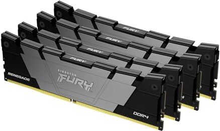 Kingston FURY Renegade 64GB 3200 DDR4 CL16 DIMM (Kit da 4) Memoria Gaming per Computer KF432C16RB12K4/64