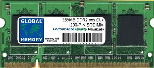 GLOBAL MEMORY 256MB DDR2 400/533/667MHz 200-PIN SODIMM Memoria RAM per PC Portatili