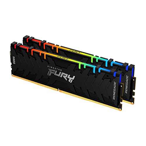 Kingston FURY Renegade RGB 16GB (2x8GB) 3600MHz DDR4 CL16 Memoria Gaming Kit per Computer Fissi Kit da 2, KF436C16RBAK2/16