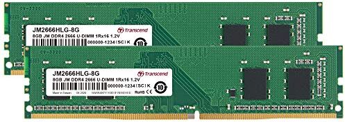 Transcend JM2666HLG-16GK Kit 8GBx2 DDR4 2666MHz U-DIMM 1Rx16 1.2V