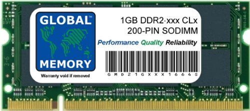 GLOBAL MEMORY 1GB DDR2 400/533/667/800MHz 200-PIN SODIMM Memoria RAM per PC Portatili