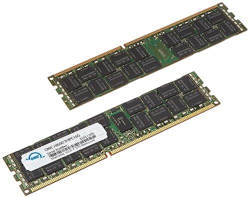 OWC Kit di aggiornamento memoria SDRAM ECC-R PC3-14900 DDR3 da 32 GB (2X 16 GB) 1866 MHz, registrazione ECC, (1866D3R9M32), per Mac Pro 2013