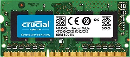 Micron Crucial Ram Ct51264Bf160B 4Gb Ddr3 1600 Mhz Cl11 Memoria Laptop, Nero
