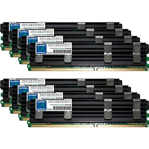 GLOBAL MEMORY 16GB (8 x 2GB) DDR2 800MHz PC2-6400 240-PIN ECC FULLY BUFFERED DIMM (FBDIMM) MEMORIA RAM KIT PER MAC PRO (INIZIO 2008)