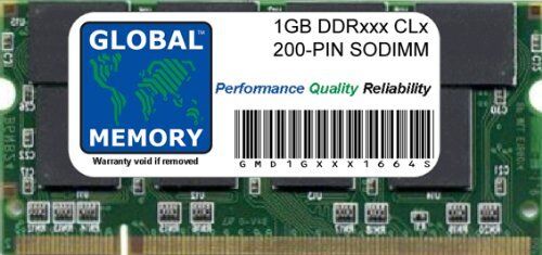 GLOBAL MEMORY 1GB DDR 266/333/400MHz 200-PIN SODIMM Memoria RAM per PC Portatili