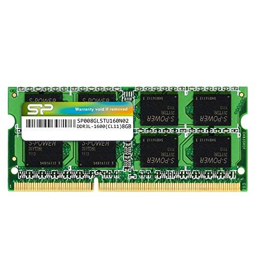 SP Silicon Power Silicon Power Modulo di memoria per laptop DDR3 da 8 GB, 1600 MHz (PC3 12800) CL11 a 204 pin da 1,35 V SODIMM, bassa tensione e risparmio energetico