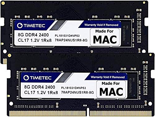 Timetec 16GB KIT (2x8GB) Compatibile per Apple 2017 iMac (27 pollici con Retina 5K, 21,5 pollici con Retina/Non-Retina 4K) DDR4 2400MHz PC4-19200 SODIMM MAC RAM Upgrade per iMac 18.1/18.2/18.3