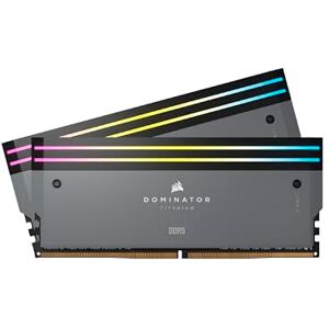 Corsair DOMINATOR TITANIUM RGB DDR5 32GB (2x16GB) DDR5 6000MHz CL30 AMD EXPO Intel XMP iCUE Memoria Compatibile per Computer Grigio (CMP32GX5M2B6000Z30) Corsair DOMINATOR TITANIUM RGB DDR5 32GB (2x16GB) DDR5 6000MHz CL30 AMD EXPO Intel XMP iCUE Memoria Compatibile per Computer Grigio (CMP32GX5M2B6000Z30)