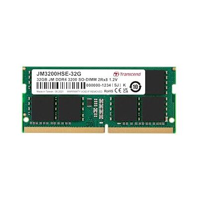 Transcend JM3200HSE-32G 32GB DDR4 3200MHz SO-DIMM 2Rx8 1.2V Transcend JM3200HSE-32G 32GB DDR4 3200MHz SO-DIMM 2Rx8 1.2V