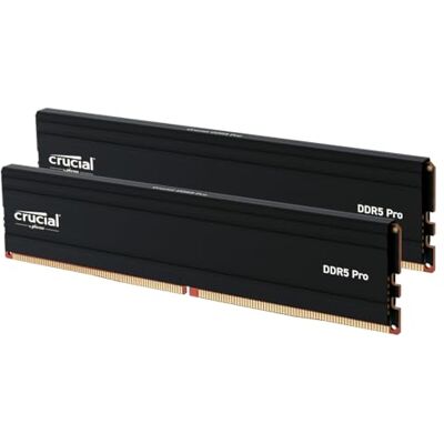 Crucial Pro RAM DDR5 32GB Kit (2x16GB) 5600MHz, Intel XMP 3.0 / AMD EXPO, Memoria PC RAM CP2K16G56C46U5 Crucial Pro RAM DDR5 32GB Kit (2x16GB) 5600MHz, Intel XMP 3.0 / AMD EXPO, Memoria PC RAM CP2K16G56C46U5