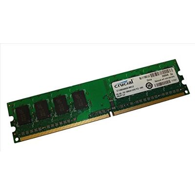 Crucial CT12864AA800 Memoria da 1 GB, DDR2, 800 MHz, PC2-6400, Unbuffered, DIMM, 240-Pin Crucial CT12864AA800 Memoria da 1 GB, DDR2, 800 MHz, PC2-6400, Unbuffered, DIMM, 240-Pin