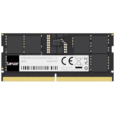 Lexar SODIMM RAM DDR5 24GB 5600 MHz Memoria Laptop, RAM Laptop DDR5 262-Pin, DRAM SO-DIMM per giochi ad alte prestazioni per Memoria Laptop/mini-PC Intel NUC, 1.1V, CL46-45-45-90 Lexar SODIMM RAM DDR5 24GB 5600 MHz Memoria Laptop, RAM Laptop DDR5 262-Pin, DRAM SO-DIMM per giochi ad alte prestazioni per Memoria Laptop/mini-PC Intel NUC, 1.1V, CL46-45-45-90