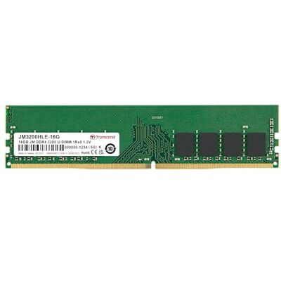 Transcend Modulo di memoria Long-DIMM DDR4 3200 MHz da 16 GB JM3200HLE-16G Transcend Modulo di memoria Long-DIMM DDR4 3200 MHz da 16 GB JM3200HLE-16G