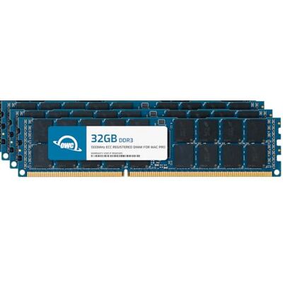 OWC Kit di aggiornamento memoria SDRAM ECC-R DDR3 da 96 GB (3 x 32 GB) PC3-10600 a 1333 MHz per Mac Pro 2013 OWC Kit di aggiornamento memoria SDRAM ECC-R DDR3 da 96 GB (3 x 32 GB) PC3-10600 a 1333 MHz per Mac Pro 2013