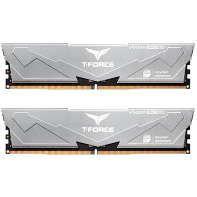 TEAMGROUP T-Force Vulcan ECO DDR5 32 GB (2 x 16 GB) 6000 MHz (PC5-48000) CL30 modulo di memoria RAM per chipset serie 600 700 XMP 3.0 argento FLESD532G6000HC30DC01.. TEAMGROUP T-Force Vulcan ECO DDR5 32 GB (2 x 16 GB) 6000 MHz (PC5-48000) CL30 modulo di memoria RAM per chipset serie 600 700 XMP 3.0 argento FLESD532G6000HC30DC01..