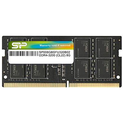 Silicon Power Memoria RAM DDR4 da 8 GB 3200 MHz (PC4-25600) CL22 SODIMM 260 pin 1,2 V Non-ECC per computer portatile notebook Silicon Power Memoria RAM DDR4 da 8 GB 3200 MHz (PC4-25600) CL22 SODIMM 260 pin 1,2 V Non-ECC per computer portatile notebook