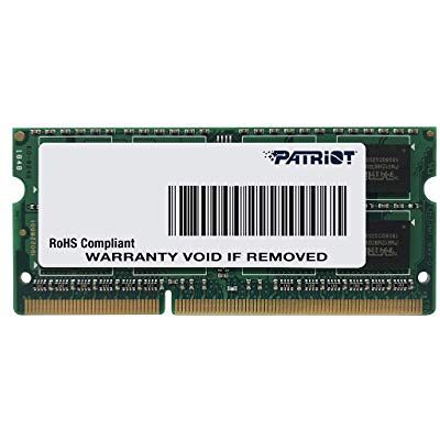 Patriot Memory Serie Signature SODIMM Memoria Singola DDR3 1600 MHz PC3-12800 8GB (1x8GB) C11 PSD38G16002S Patriot Memory Serie Signature SODIMM Memoria Singola DDR3 1600 MHz PC3-12800 8GB (1x8GB) C11 PSD38G16002S
