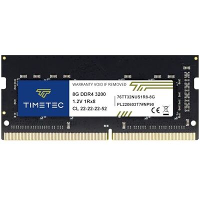 Timetec 8GB DDR4 3200MHz (PC4-3200AA) PC4-25600 SODIMM RAM per laptop, mini PC e computer All-in-One – Non-ECC Unbuffered, 260 pin, 1,2V CL22 modulo di memoria Timetec 8GB DDR4 3200MHz (PC4-3200AA) PC4-25600 SODIMM RAM per laptop, mini PC e computer All-in-One – Non-ECC Unbuffered, 260 pin, 1,2V CL22 modulo di memoria