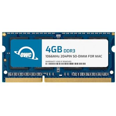 OWC Modulo di Memoria SO-DIMM da 204 GB PC8500 DDR3 Non ECC da 1066 MHz per MacBook PRO, MacBook, Mac Mini e iMac (8566DDR3S4GB) OWC Modulo di Memoria SO-DIMM da 204 GB PC8500 DDR3 Non ECC da 1066 MHz per MacBook PRO, MacBook, Mac Mini e iMac (8566DDR3S4GB)