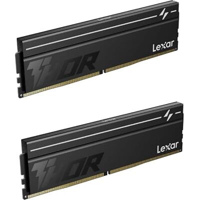 Lexar OC DDR5 RAM 32GB Kit (2x16GB) 6000 MHz CL38, Memoria Desktop UDIMM a 288 pin per Intel XMP 3.0/AMD EXPO, DRAM per PC per gaming, AI, 1,35 V, Nero Lexar OC DDR5 RAM 32GB Kit (2x16GB) 6000 MHz CL38, Memoria Desktop UDIMM a 288 pin per Intel XMP 3.0/AMD EXPO, DRAM per PC per gaming, AI, 1,35 V, Nero