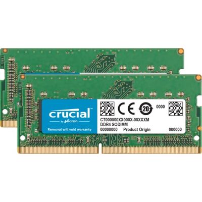 Crucial CT2K4G4SFS6266 Kit Memoria da 8GB (4GB x2), DDR4, 2666 MT/s, PC4-21300, CL19, Single Rank x16, SODIMM, 260-Pin Crucial CT2K4G4SFS6266 Kit Memoria da 8GB (4GB x2), DDR4, 2666 MT/s, PC4-21300, CL19, Single Rank x16, SODIMM, 260-Pin