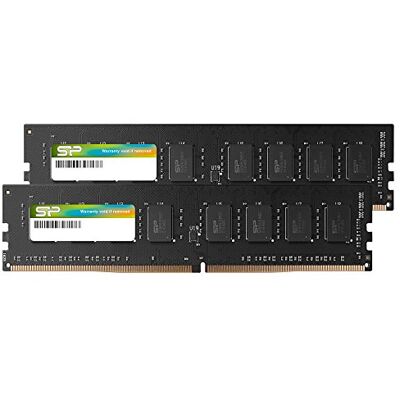 Silicon Power Kit di Memoria da 16 GB (2 x 8 GB) DDR4-RAM-2400 MHz (PC4 19200) 288 Pin 1,2 V, Non ECC, unbuffered, 16 GB-UDIMM, per Desktop Silicon Power Kit di Memoria da 16 GB (2 x 8 GB) DDR4-RAM-2400 MHz (PC4 19200) 288 Pin 1,2 V, Non ECC, unbuffered, 16 GB-UDIMM, per Desktop