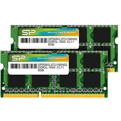 Silicon Power 16 GB (2 x 8 GB) DDR3 1600 MHz (PC3 12800) 204 pin CL11 1,35 V SODIMM Modulo di memoria per computer portatile, bassa tensione e risparmio energetico Silicon Power 16 GB (2 x 8 GB) DDR3 1600 MHz (PC3 12800) 204 pin CL11 1,35 V SODIMM Modulo di memoria per computer portatile, bassa tensione e risparmio energetico