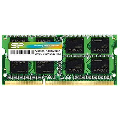 Silicon Power Modulo di memoria per laptop DDR3 da 8 GB, 1600 MHz (PC3 12800) CL11 a 204 pin da 1,35 V SODIMM, bassa tensione e risparmio energetico Silicon Power Modulo di memoria per laptop DDR3 da 8 GB, 1600 MHz (PC3 12800) CL11 a 204 pin da 1,35 V SODIMM, bassa tensione e risparmio energetico