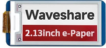 Waveshare 2.13inch E-Paper E-Ink Display Module (B) for Raspberry Pi Pico 212×104 Pixels Red/Black and White with SPI Interface Support Full Refresh