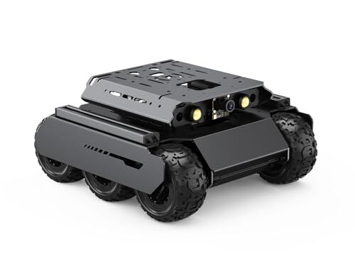 Waveshare UGV Rover Open-Source 6 Wheels 4WD AI Robot, Compatible with Raspberry Pi 4B, Dual Controllers, Computer Vision, PI4B-4GB NOT Included