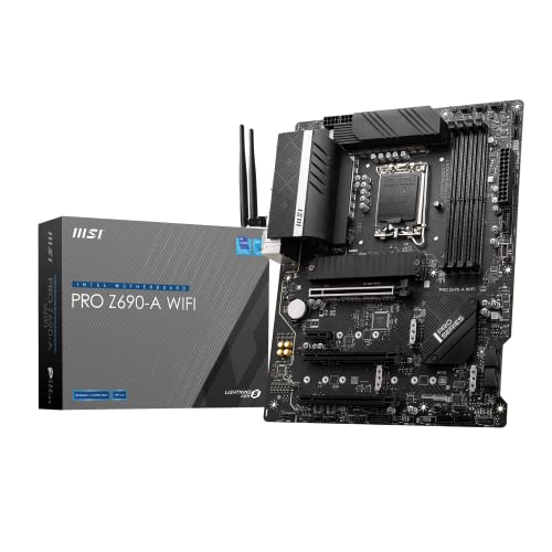 MSI PRO Z690-A WIFI 6E Scheda madre ATX Supporta i processori Intel Core 12th Gen, LGA 1700 14 Duet Rail 55A VRM, DDR5 Memory Boost, 1 x PCIe 5.0 x16, 3 x M.2 Gen4 x4