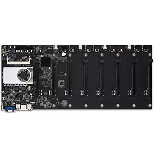 Shiker BTC-37 Scheda madre mineraria, scheda madre per macchine minerarie CPU 8 slot per schede video Memoria DDR3 integrata, set CPU per macchine minerarie a bassa potenza