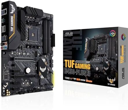 Asus Tuf Gaming B450-Plus Ii Scheda Madre Gaming Amd B450 (Am4) Atx Con Doppio M.2, Nero