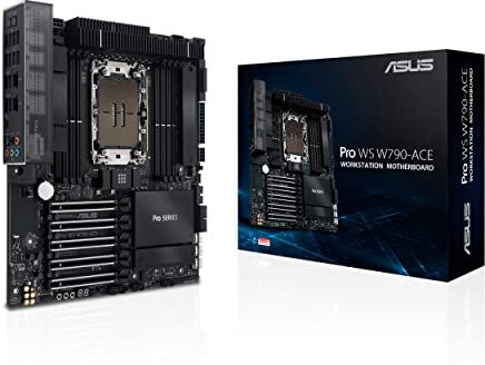 Asus PRO WS W790-ACE Scheda madre Intel W790, LGA 4677, mATX, DDR5, PCIe 5.0, 2 slot M.2, WiFi 6E, USB 3.2 Gen 2, Type-C, Nero