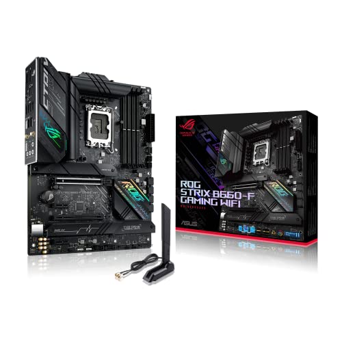 Asus Rog Strix B660 F Gaming Wifi Scheda Madre Atx, Intel B660, Lga1700, Ddr5, Pci 5.0, Lan Intel 2.5Gb, Wifi 6, Rog Supremefx 7.1 Surround, Usb 3.2 Gen 2 x 2, Armoury Crate, Nero