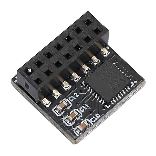 Bewinner Modulo TPM2.0 Modulo LPC a 14 Pin, Interfaccia SPI Modulo SPI Stabile Ad Alta Sicurezza da 0,6 Pollici di Larghezza e 0,5 Pollici di profondità per Memoria DDR4 della Scheda Madre