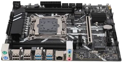 Bewinner Scheda Madre per Computer Desktop LGA 2011 3 DDR4 a Quattro, Alimentatore Stabile, Un Alimentatore a 8 Fasi, per CPU Serie E5 V3 V4 I7 58xx 68xx con PCIE M.2 NVME