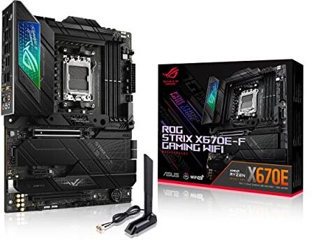 Asus ROG Strix X670E-F, Scheda Madre Gaming ATX, AMD AM5, DDR5, PCI 5.0, Intel 2.5Gb Ethernet, WiFi 6E