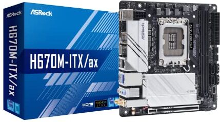 ASRock PLACA BASE H670M-ITX/AX INTEL H670 LGA 1700 MINI ITX